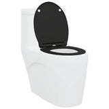 Vidaxl toiletzitting zwart 47 x 37,5 x 3,8 cm duroplast