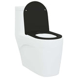 Vidaxl toiletzitting zwart 47 x 36 x 3,4 cm duroplast