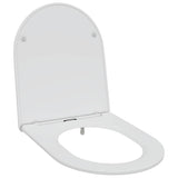 Vidaxl toiletzitting wit 47 x 36 x 3,4 cm duroplast