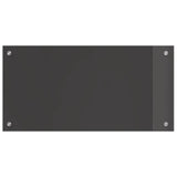 Vidaxl keuken spatscherm donkergrijs 80 x 40 cm gehard glas