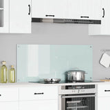 Vidaxl keuken spatscherm wit 120 x 50 cm gehard glas