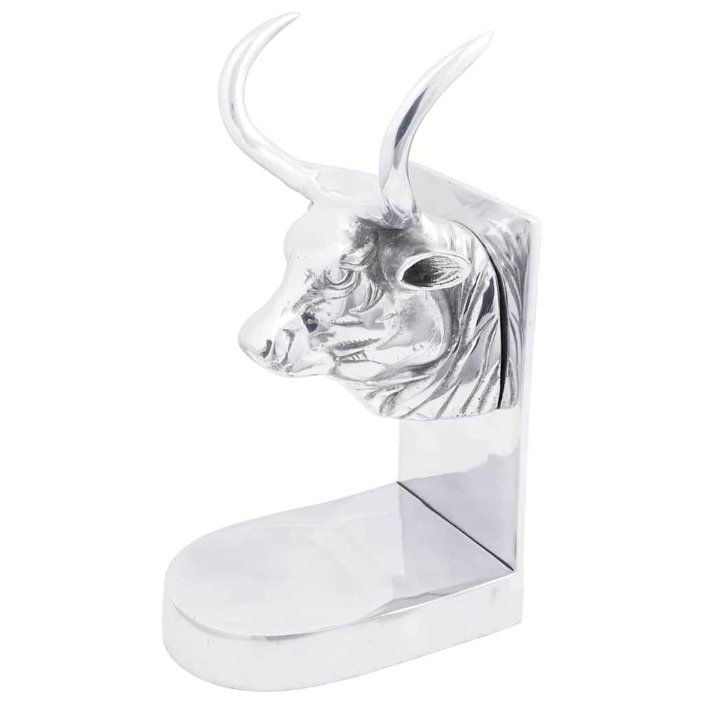 Vidaxl boekensteunen 2 pcs zilver 17 x 15 x 27 cm aluminium