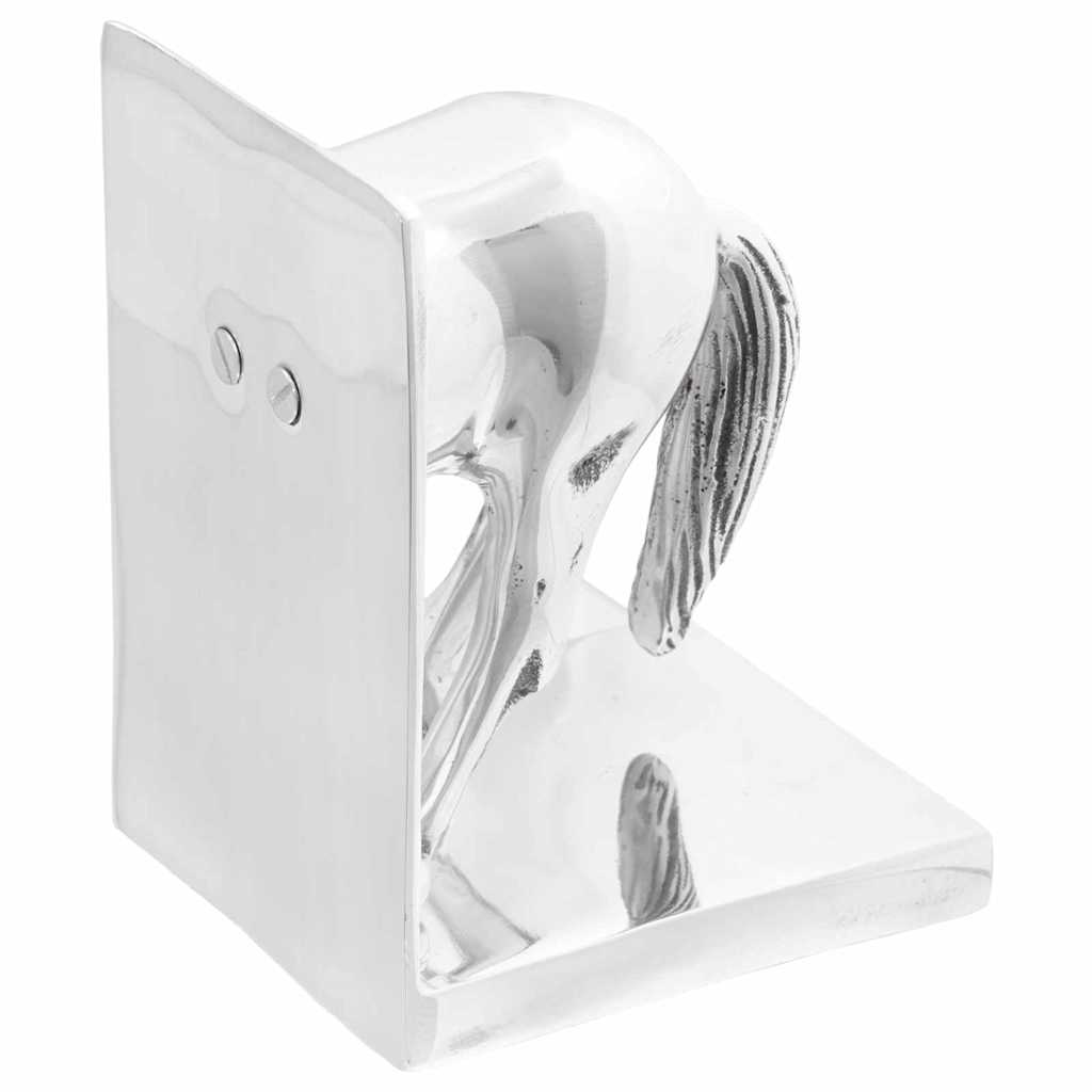 Vidaxl boekensteunen 2 pcs zilver 11 x 14 x 25 cm aluminium