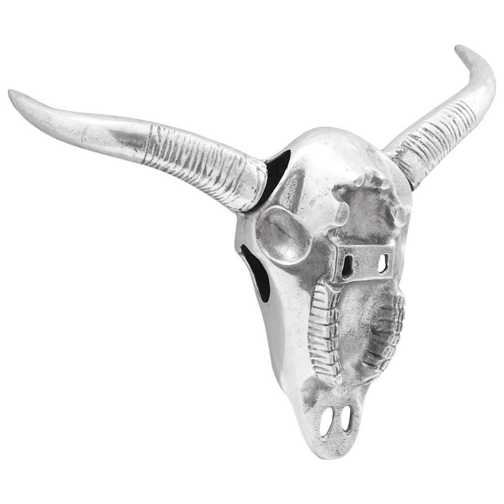 Vidaxl bullschedel zilver 34 x 13 x 53 cm aluminium