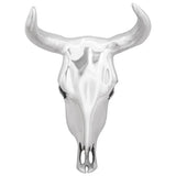 Vidaxl bullschedel zilver 34 x 13 x 53 cm aluminium