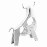 Vidaxl stierensculptuur zilver 22 x 9.5 x 34 cm aluminium