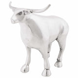 Vidaxl stierensculptuur zilver 20 x 17 x 23 cm aluminium