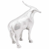 Vidaxl stierensculptuur zilver 20 x 17 x 23 cm aluminium