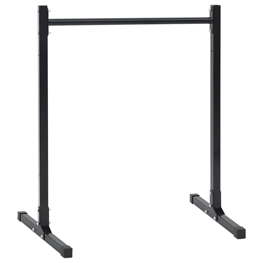 Vidaxl dip station 2 pcs zwart 55 x 90 x 104.5 cm gepoedercoat staal