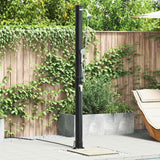 Vidaxl buitenzonne-douche zwart 217 cm pvc en aluminium