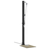 Vidaxl buitenzonne-douche zwart 217 cm pvc en aluminium