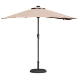 Vidaxl tuinparasol taupe 294 x 150 x 223 cm polyester en staal
