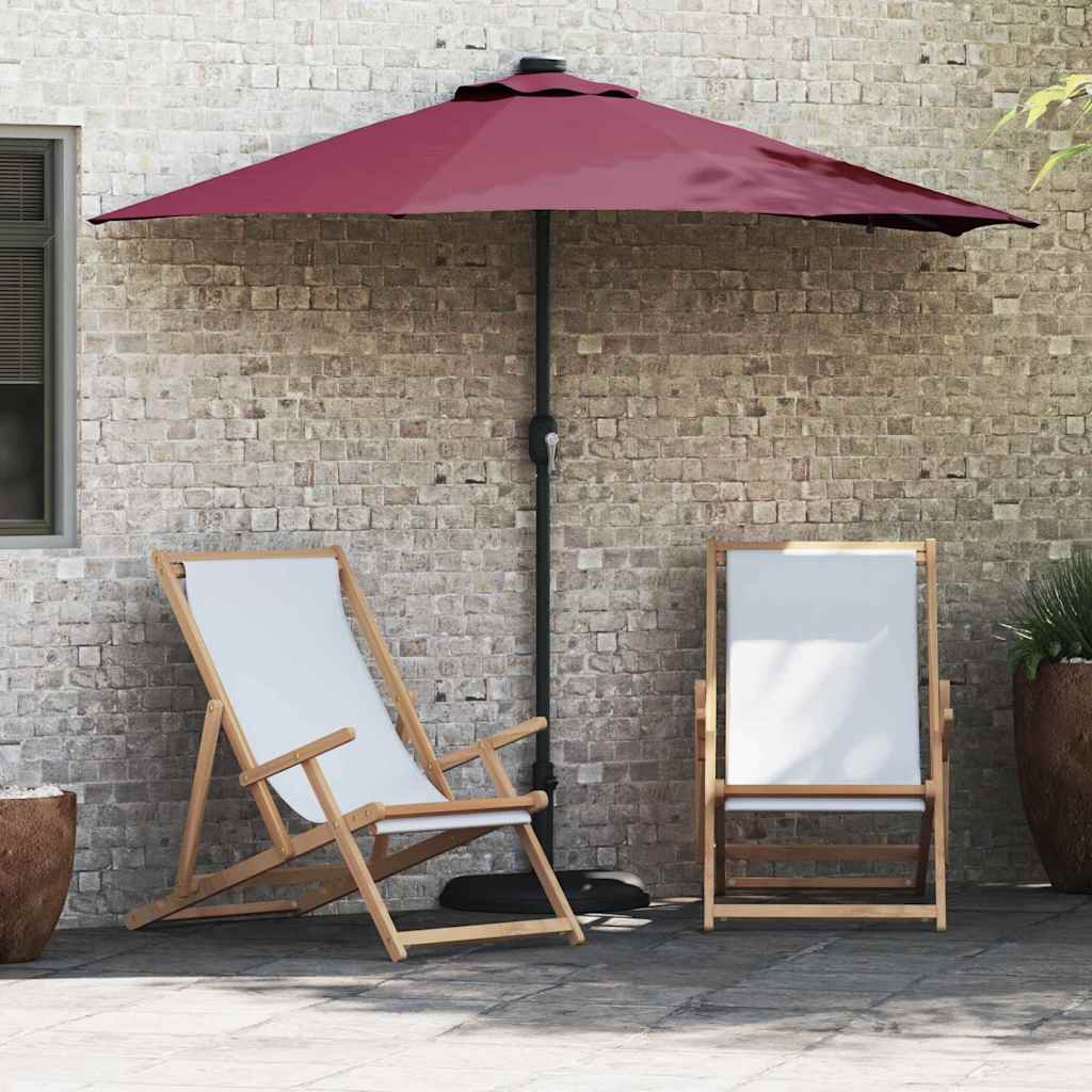 Vidaxl tuinparasol bordeaux rood 294 x 150 x 223 cm polyester en staal