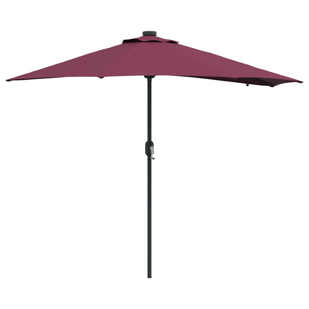 Vidaxl tuinparasol bordeaux rood 294 x 150 x 223 cm polyester en staal