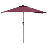 Vidaxl tuinparasol bordeaux rood 294 x 150 x 223 cm polyester en staal