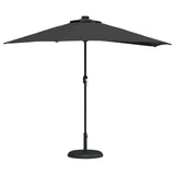 Vidaxl tuinparasol zwart 294 x 150 x 224 cm polyester en staal