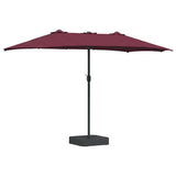 Vidaxl tuinparasol bordeaux rood 385 x 209 x 244 cm polyester en staal