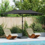Vidaxl tuinparasol zwart 385 x 209 x 244 cm polyester en staal
