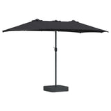 Vidaxl tuinparasol zwart 385 x 209 x 244 cm polyester en staal