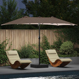 Vidaxl tuinparasol taupe 385 x 209 x 244 cm polyester