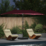 Vidaxl tuinparasol bordeaux rood 385 x 209 x 244 cm polyester