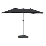 Vidaxl tuinparasol zwart 385 x 209 x 244 cm polyester