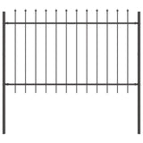Vidaxl tuinhek 2 pcs grijs 3,4 x 0,8 m poedercoating staal