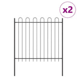 Vidaxl tuinhek 2 pcs grijs 3,4 x 1,5 m poedercoating staal