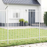 Vidaxl tuinhek 2 pcs wit 3,4 x 0,8 m poedercoating staal