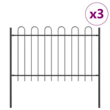 Vidaxl tuinhek 3 pcs grijs 5,1 x 0,8 m poedercoating staal