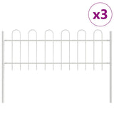 Vidaxl tuinhek 3 pcs wit 5,1 x 0,6 m poedercoating staal
