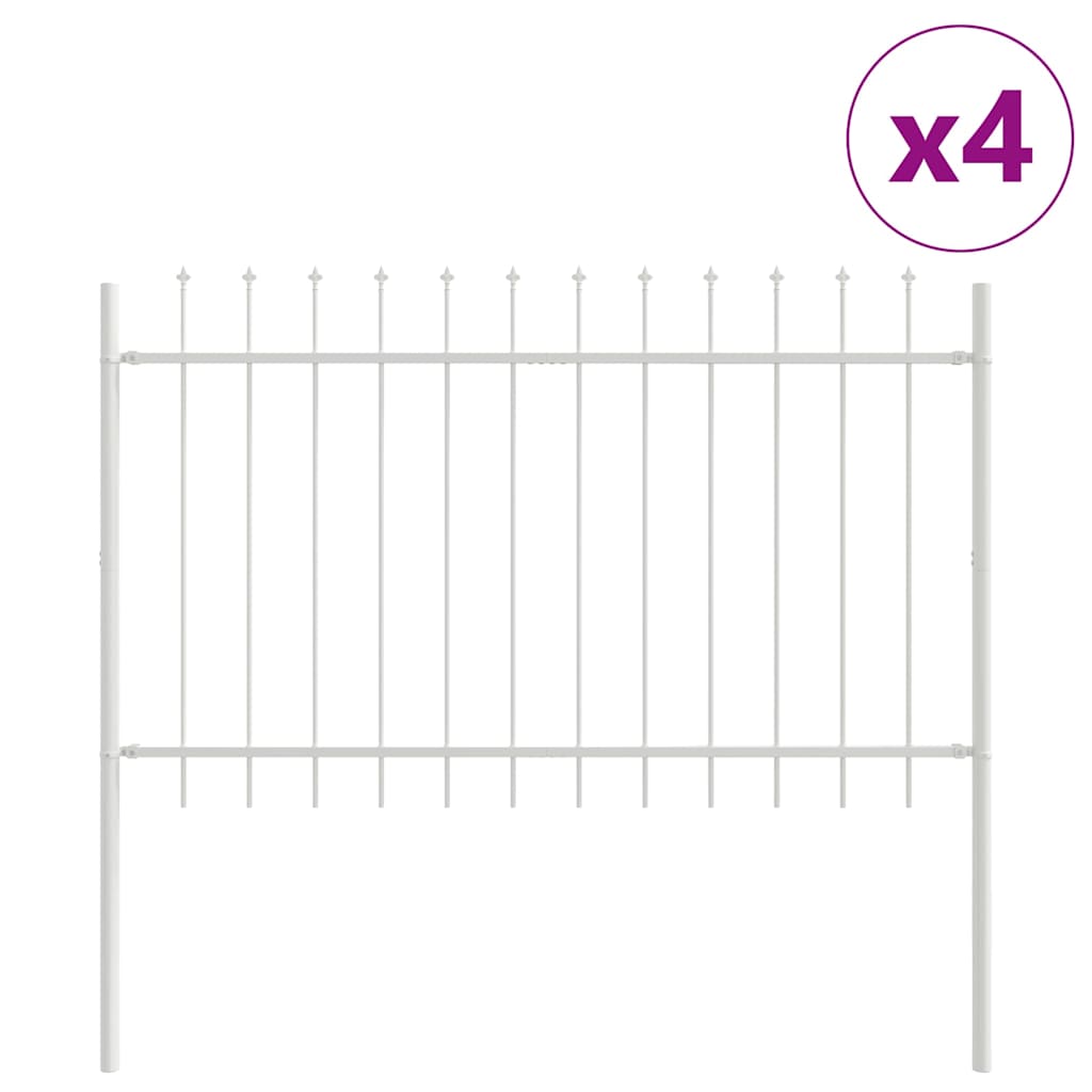 Vidaxl tuinhek 4 pcs wit 6,8 x 1 m poedercoating staal