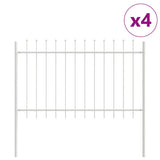 Vidaxl tuinhek 4 pcs wit 6,8 x 1 m poedercoating staal