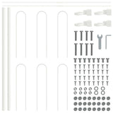 Vidaxl tuinhek 5 pcs wit 8,5 x 0,6 m poedercoating staal