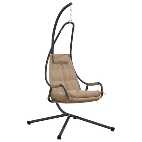 Vidaxl hangende ei-stoel taupe 94 x 107 x 196,5 cm staal