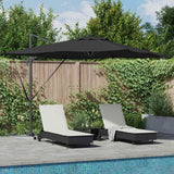 Vidaxl parasol zwart 286 x 284 x 270 cm aluminium en polyester