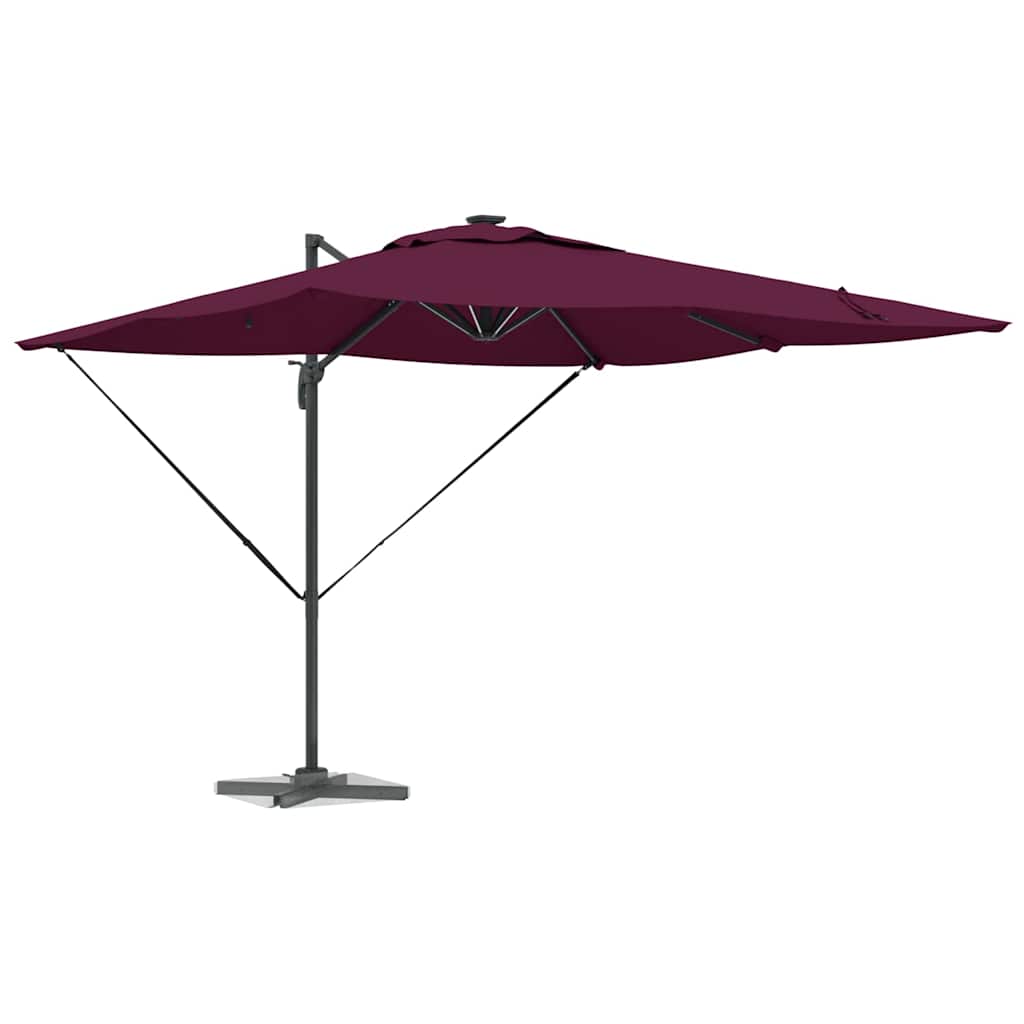 Vidaxl parasol bordeaux rood 286 x 284 x 270 cm aluminium en polyester