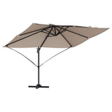 Vidaxl parasol taupe 351 x 250 x 260 cm polyester en aluminium