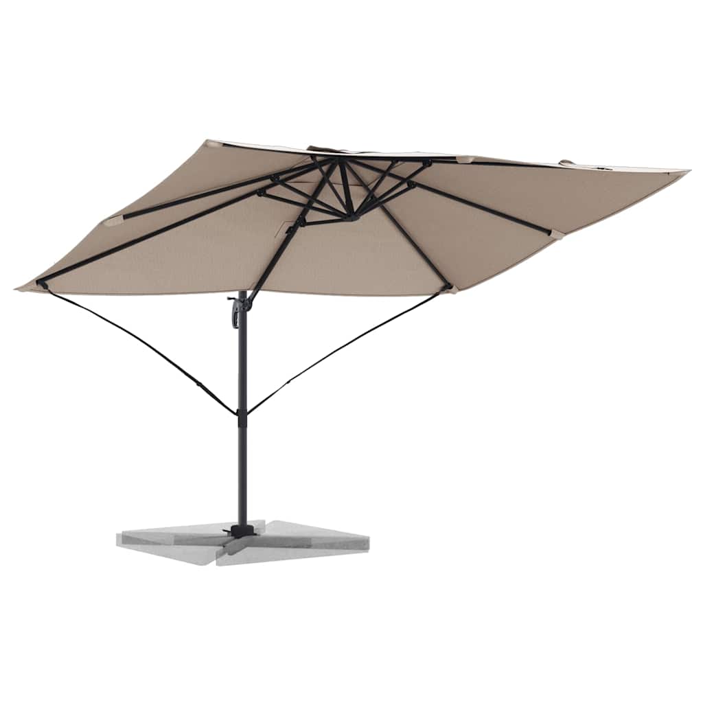 Vidaxl parasol taupe 351 x 250 x 260 cm polyester en aluminium