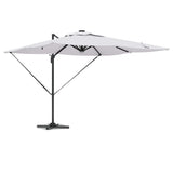 Vidaxl roma parasol beige 286 x 284 x 270 cm aluminium en polyester