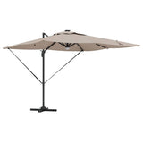 Vidaxl roma parasol taupe 286 x 284 x 270 cm aluminium en polyester