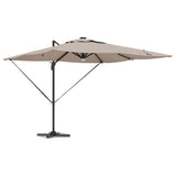 Vidaxl roma parasol taupe 286 x 284 x 270 cm aluminium en polyester
