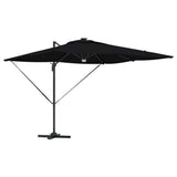 Vidaxl roma parasol zwart 286 x 284 x 270 cm aluminium en polyester