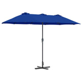 Vidaxl tuinparasol azurblauw 370 x 197 x 239 cm polyester en aluminium