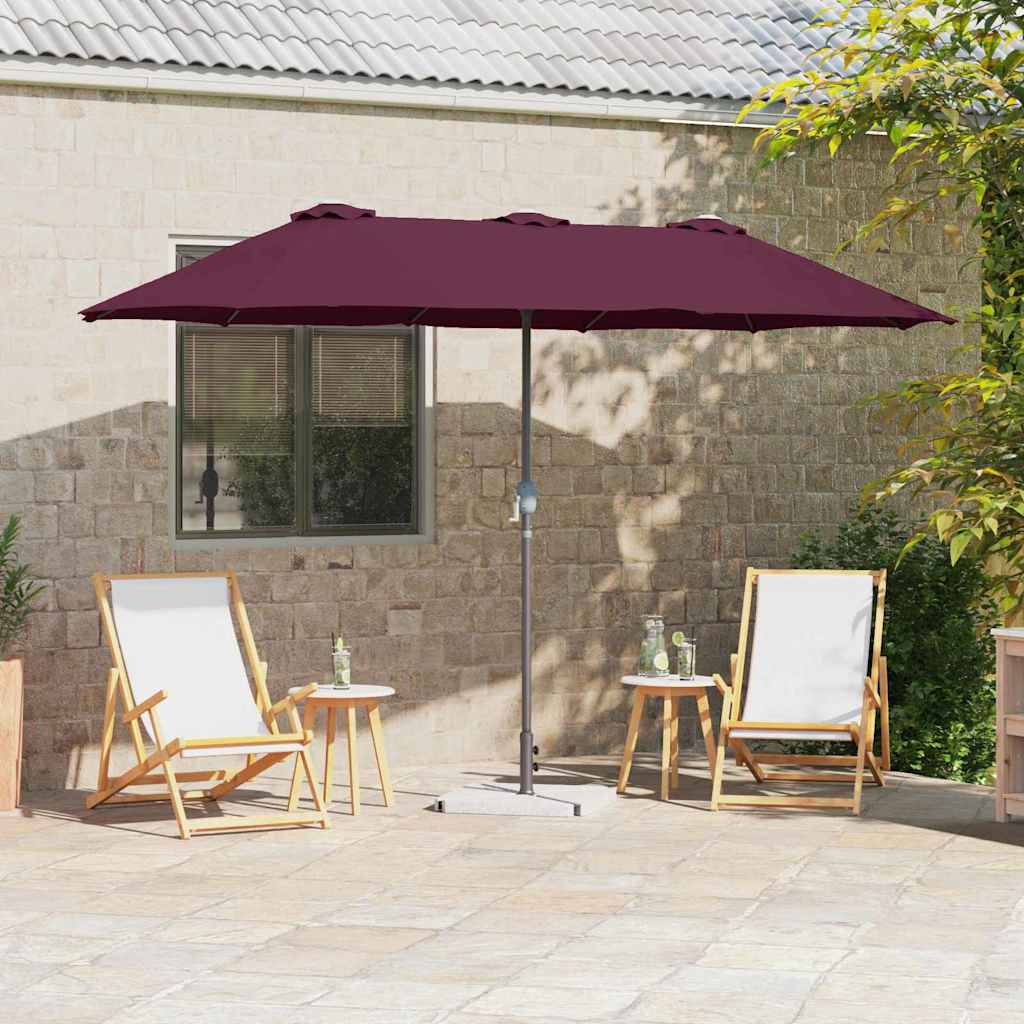 Vidaxl tuinparasol bordeaux rood 370 x 197 x 239 cm