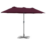 Vidaxl tuinparasol bordeaux rood 370 x 197 x 239 cm