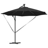Vidaxl parasol zwart 294 x 294 x 248 cm polyester en aluminium