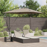 Vidaxl cantilever banana parasol taupe 249 x 249 x 250 cm