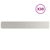 Vidaxl graskanten 30 st 15x103 cm roestvrij staal