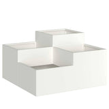 Vidaxl tuin bloempot wit 80 x 80 x 48 cm staal